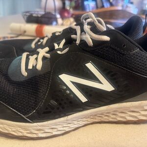 New Balance Black and White Fresh Foam 3000 V7 Turf Baseball Shoes